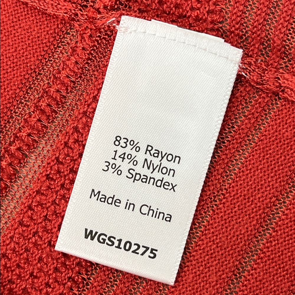 41 HAWTHORN CARDIGAN RUST COLOR LIGHTWEIGHT KNIT WITH SHEER STRIPES SZ MED NWT - Picture 10 of 13